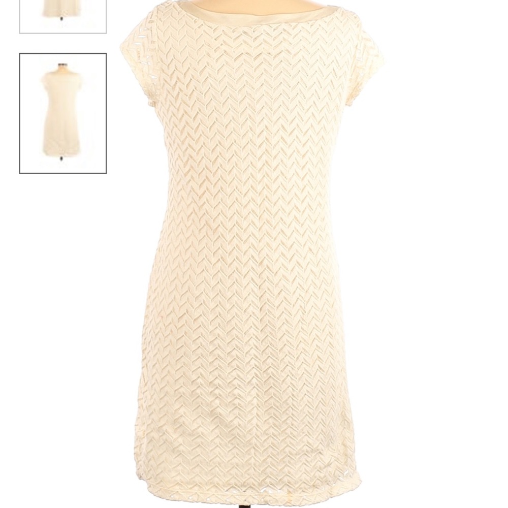 Banana Republic Ivory Dress. Size M.